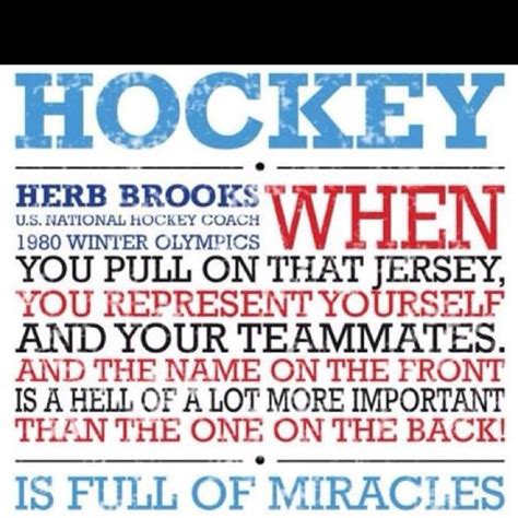 Herb Brooks Hockey Quote With Images Hockey Quotes Hockey Herb