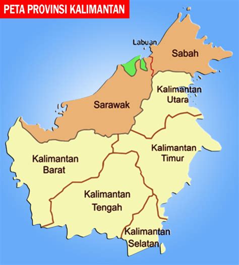 Peta Kalimantan Lengkap Provinsi Sejarah Indonesia Peta Dunia