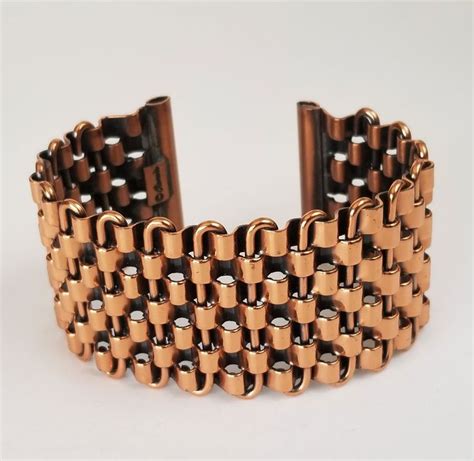 Vintage Renoir Copper Cuff Bracelet Basket Weave Copper Cuff | Etsy | Copper cuff bracelet ...