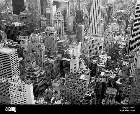 Aerial Cityscape Midtown Manhattan New York New York City Usa