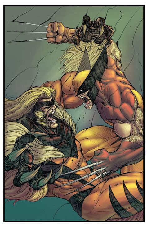 Wolverine Vs Sabretooth By Vince Sunico Wolverine Comic Wolverine