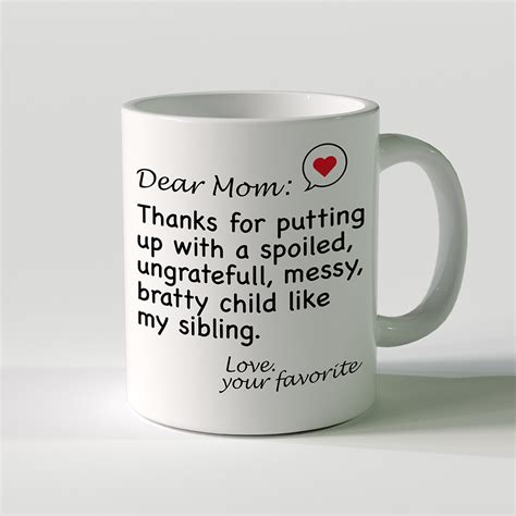 Dear Mom Birthday Gifts For Mom Mother S Day Gifts Christmas Gifts For Mom Coffee Mug The