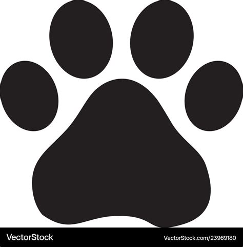 Footprint Dog Royalty Free Vector Image Vectorstock