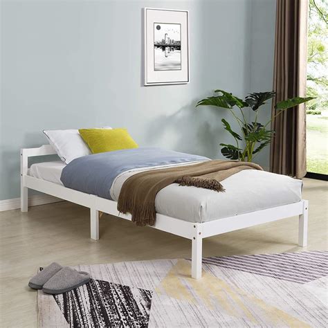 Buy Single Bed Frame Pure Solid Wooden Bedroom Furniture 3ft Bed Frame