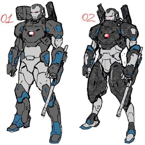 War Machinejames Rhodes Marvel Character Design Marvel Concept Art