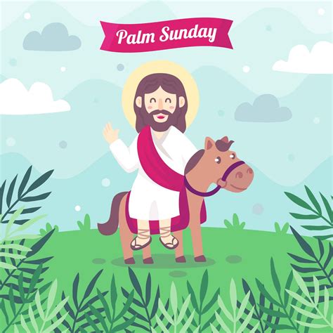 Palm Sunday Illustration Concept 2073171 Vector Art At Vecteezy