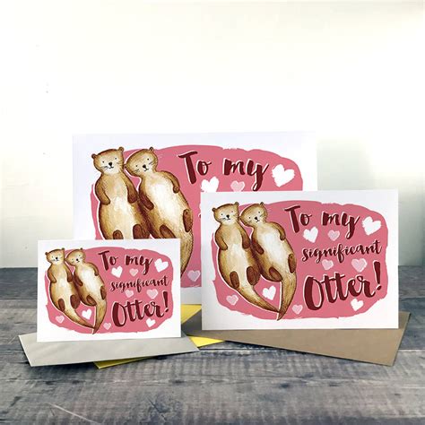 significant otter pun valentine s card by alexia claire