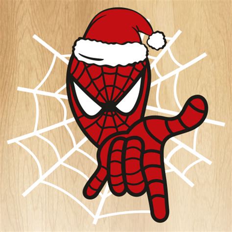 Christmas with Spiderman SVG | Spider Santa PNG
