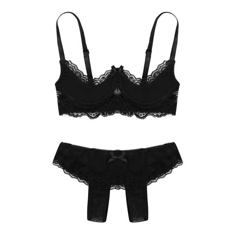 Wholesale Women Lace Open Cup Lingerie Set Sexy Bra And Panties Sets