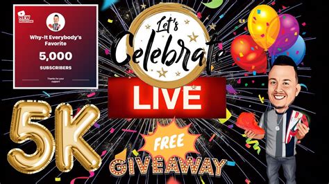 🎊🎉its A Party🎉 5k Celebration 🚨free Giveaways🚨 Thank You Youtube