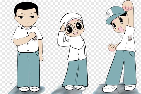Students Clipart Gambar Animasi Anak Sekolah Sma Hd Png Download In