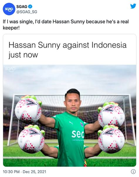 Kekuatan Kiper Singapura Hassan Sunny Menurut Netizen