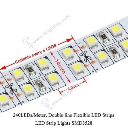 Double Line Led Strip Smd High Density Double Row Flexible Led Strips