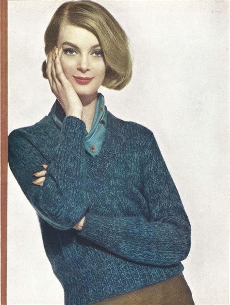 Classic Blue 1960s Knitting Turtleneck Sweater Pullover Pattern Vintage