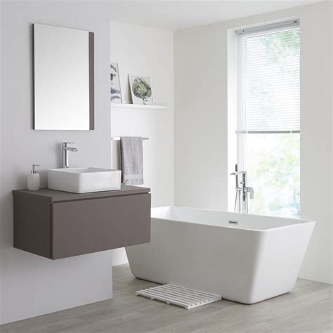 L'abbinamento con basi, pensili ed altri elementi della collezione atlantic permettono di. Mobile Bagno Murale 800mm Colore Grigio Opaco con Lavabo ...