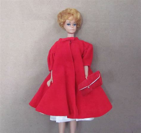 Vintage Barbie Clothes 1960s Barbie Dress Coat Red