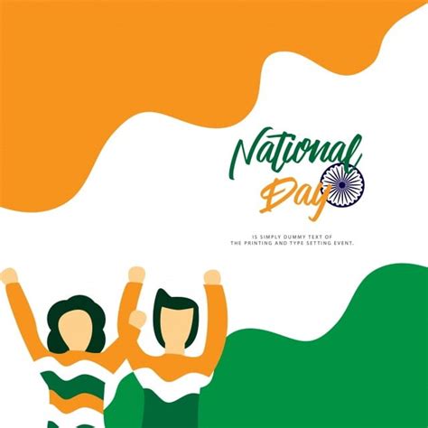 India National Day Vector Template Design Illustration Gandhi