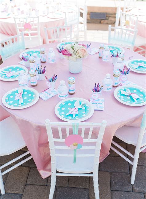 Inspired By This Pink And Blue Bubble Birthday Party