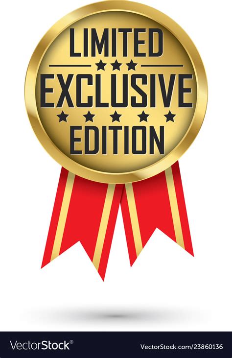 Exclusive Limited Edition Gold Label Royalty Free Vector