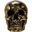 Halloween Skull Metallic Gold 