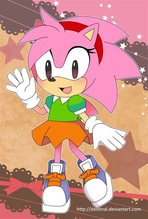 Sonic Postcard Rosy Sonic Amy Rose Hedgehog Amy Rose