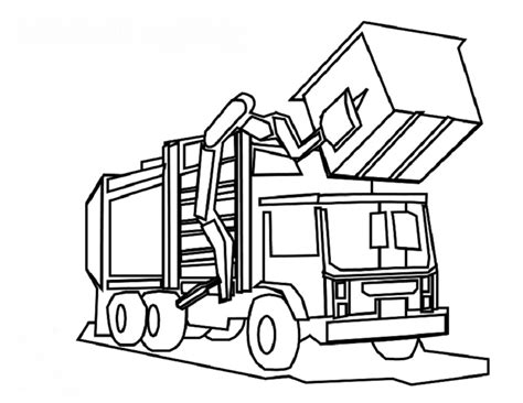 Gambar Garbage Truck Pictures Free Download Clip Art Trucks Coloring Pages Di Rebanas Rebanas