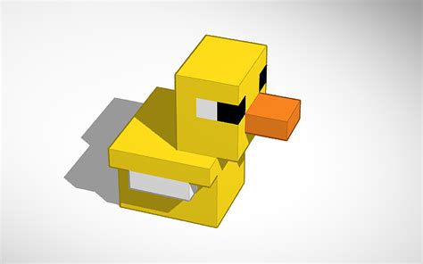 3d Design Minecraft Duck Tinkercad