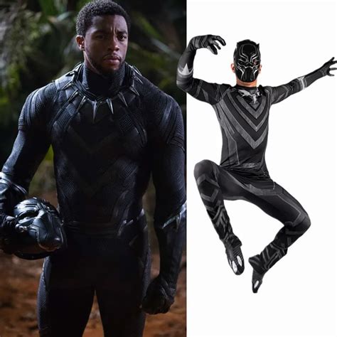 Buy 2018 New Black Panther Costume Cosplay Men Adult