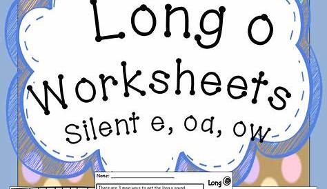 Long o Worksheets | School projects | 2nd grade activities, Worksheets