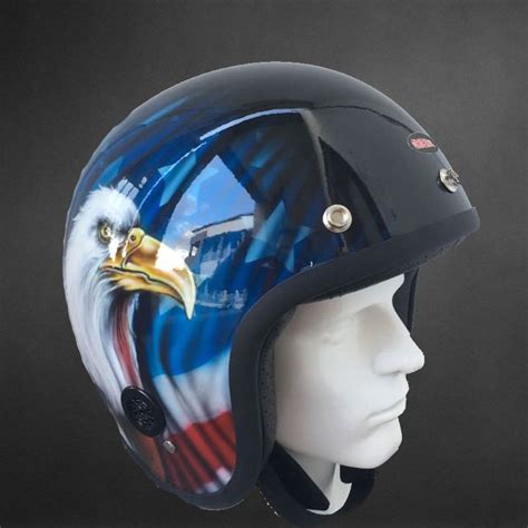American eagle open face motorcycle helmets with usa flag. American Eagle Open Face Motorcycle Helmets With USA Flag ...
