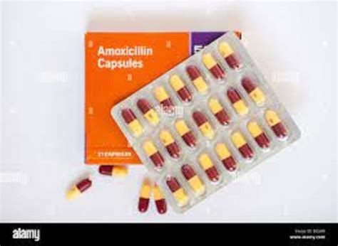 Amoxicillin Antibiotic Tablets For Treat Pneumonia Ear Infections And