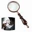 Reactionnx 10X Handheld Magnifying Glass With Wooden Handle Antique 
