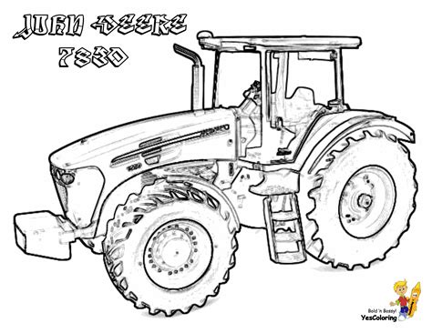 Daring John Deere Coloring | Free | John Deere | Tractor Coloring