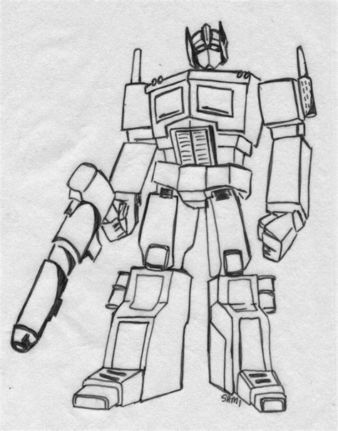 Optimus Prime Easy Drawing Clip Art Library