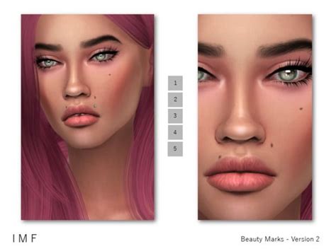 Izziemcfires Imf Beauty Marks Version 2 Fm Sims 4 Cc Sims 4