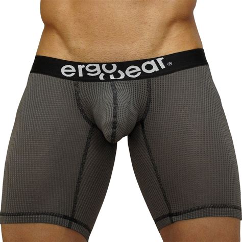 Ergowear Max Mesh Boxer Brief In Grey Long Boxer Mens Underwear