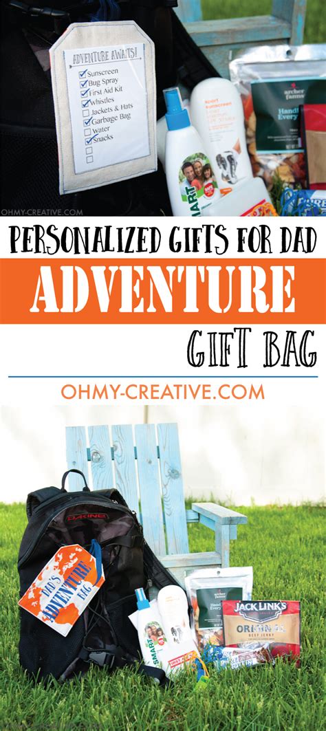 If your dad's always on to neckties might be a cliché gift for dads, but the tie bar makes some handsome ties that he'll actually wear on. Personalized Gifts For Dad - Adventure Gift Bag - Oh My ...