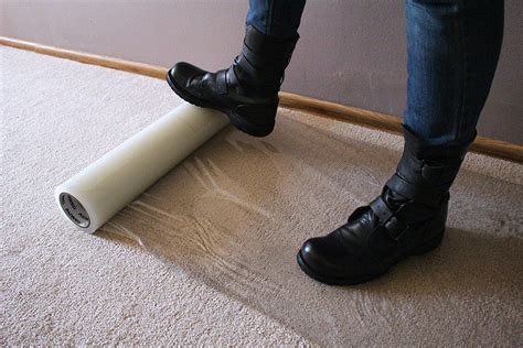Put the edge of the carpet runner at a nook in which the riser and floor meet. AUWEG Carpet Protector Film 24'' x 200' - Clear Self ...