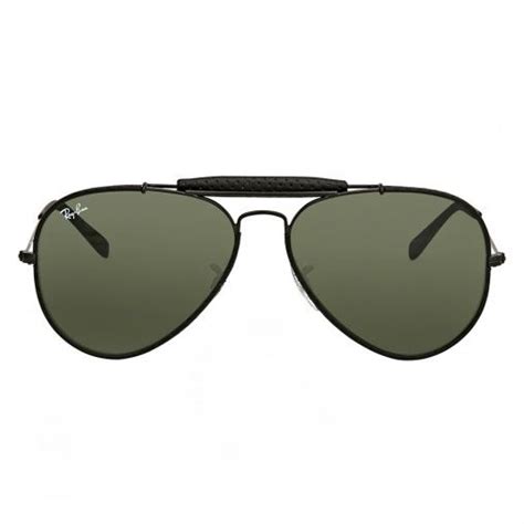 Óculos De Sol Ray Ban Outdoorsman Rb3422q 9040 Leather Black Ótica Rimasil Óculos E Relógios