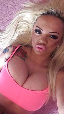 Porn Pics Bimbo Chav Slag Kayla M Huge Fake Tits N Lips