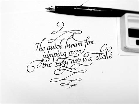 You can guess what happens next: The 'Quick brown fox' Calligraphy project on Behance