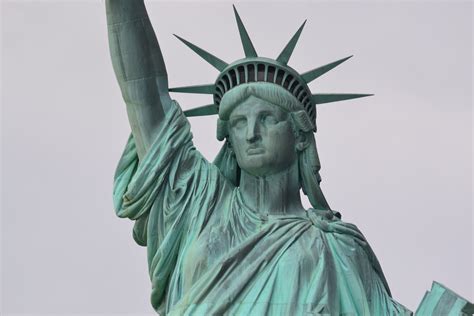 Free Images New York Monument Green Statue Of Liberty Sculpture