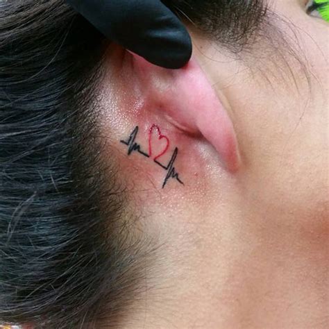 I got a new tattoo it's so cute; Cute Behind The Ear Tattoo Designs & Images For Men & Women