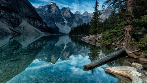 Moraine Lake Alberta Canada 2560x1440 Hdtv Wallpaper