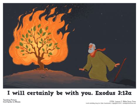 Free Printable God Spoke To Moses In The Burning Bush Bible Activities