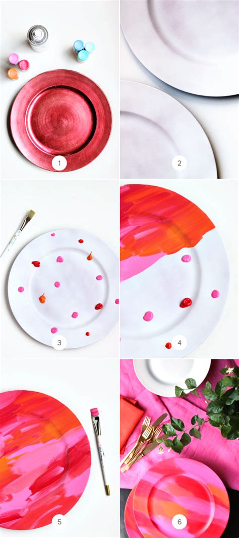 Diy Painted Chargers Diy Painting Diy Crafts Diy Craft Projects