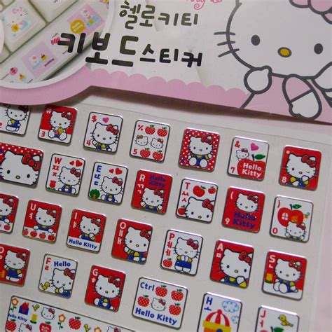 Borniilove Hello Kitty Keyboard Stickers In Korean