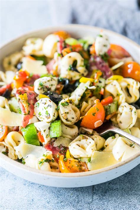 A quick and easy pasta salad with albacore tuna, sweet peas Italian Antipasto Tortellini Pasta Salad - Easy, Make ...