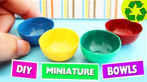 Diy Miniature Food Bowls Easy Doll Crafts Simplekidscrafts