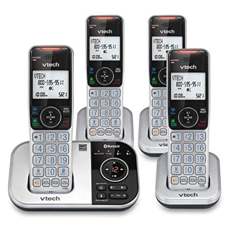 Vtech Vs112 4 Dect 60 Bluetooth 4 Handset Cordless Phone For Home With